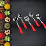 Stainless Steel Serving Spoon Set 5 pcs. - Back View by Nari Haat, Indian ethnic wear, women clothing, designer suit