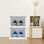 Stackable Multifunctional Storage, for Clothes Foldable Drawer Shelf Basket Utility Cart Rack Storage Organizer Cart ...