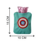 Captain America Print Small Hot Water Bag with Cover for Pain Relief - Sleeve Design by Nari Haat, Indian ethnic wear...