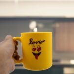 Mix Design & Color Coffee Mug With Spoon and box packing, Designer Mug with - Closeup Embroidery by Nari Haat, Indian...