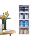 Stackable Multifunctional Storage, for Clothes Foldable Drawer Shelf Basket Utility Cart Rack Storage Organizer Cart ...