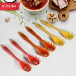 Silicone Kitchen Utensil Set - 6-Piece Heat-Resistant Non-Stick Cooking Spoons - With Dupatta by Nari Haat, Indian et...