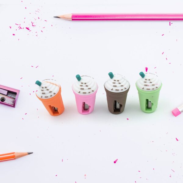 2In1 3D Cute Coffee Or Ice cream Shape sharpner Like Rotary Manual Pencil Sharpener for Kids  Ice Cream Style Office ...