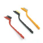 3pc Mini Wire Brush Set Brass Nylon Stainless Steel Bristles Household Cleaning Brush for Gas Stove, Smoke Machine To...