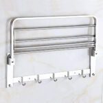 Stainless Steel Folding Towel Rack Cum Towel Bar 18 Inch - Back View by Nari Haat, Indian ethnic wear, women clothing...