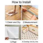 Peel and Stick Floor Tiles Kitchen / Bathroom Backsplash Sticker Detachable Waterproof DIY Tile Stickers for Wall Dec...
