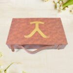 Multi Purpose Use Carrying Leather Case Briefcase (30×20 Cm / 1 Pc / B Grade) - Neckline Detail by Nari Haat, Indian...