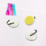 Strong Self-Adhesive Hooks (2 Pc): Heavy Duty, Waterproof, All-Purpose - Back View by Nari Haat, Indian ethnic wear, ...