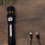 Led Torch High Lumens Fast Charging Flashlight / Torch with Far & Near Zoom (1 Pc) - Neckline Detail by Nari Haat, In...
