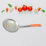 Colander Spoon, Non Slip Hand Polished Thickened Hot Pot Spoon for Kitchen for Restaurant, Stainless Steel Cooking Co...