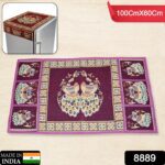 Cotton Fridge Top Cover with Side Pockets for Home Decor (100×60 CM) - With Dupatta by Nari Haat, Indian ethnic wear...