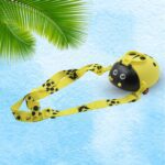Cute Plastic Bug Shape Water Bottle with adjustable shoulder strap, 4 wheel &  Straw, portable drinking cup Water Bot...