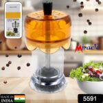 Transparent Plastic Salt and Pepper Grinder Manual Pepper Grinding Tool Crusher 1 Pc - With Dupatta by Nari Haat, Ind...