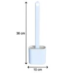 Silicone Toilet Brush with Holder Stand  for Bathroom Cleaning - Neckline Detail by Nari Haat, Indian ethnic wear, wo...