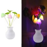 LED Dream Night Light, Auto ON / Off Sensor Mushroom Lamp (Multicolor) - Sleeve Design by Nari Haat, Indian ethnic we...