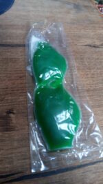 Cold Eye Mask with Stick-on Straps (Green) - Neckline Detail by Nari Haat, Indian ethnic wear, women clothing, design...