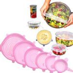 Silicone Lid Set – Stretchable Lids for Containers & Covers - Front View by Nari Haat, Indian ethnic wear, women cl...