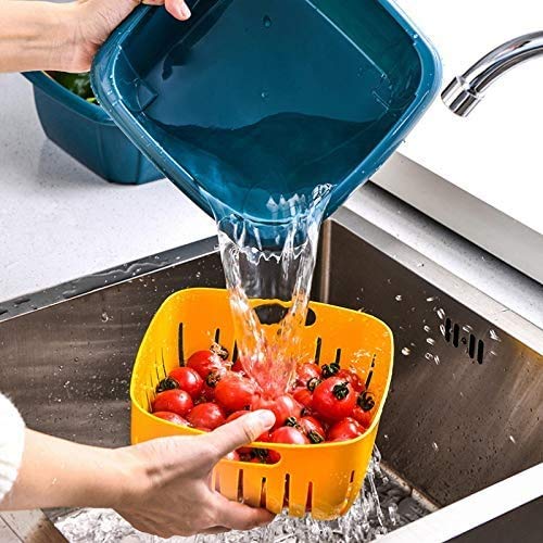 Double Layer Collapsible Food Drainer