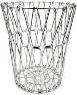 Multipurpose Fruit Basket Stainless Steel Wire Bowl Foldable Basket - With Dupatta by Nari Haat, Indian ethnic wear, ...