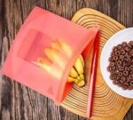 Reusable Silicone Airtight Leakproof Food Storage Bag - 1 ltr - Front View by Nari Haat, Indian ethnic wear, women cl...