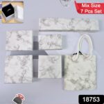 Cardboard Jewelry Boxes Gift Case Small Paper Jewelry Gift (7 Pcs Set / Mix Size) - With Dupatta by Nari Haat, Indian...