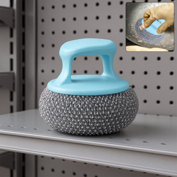 Dish Brush Multifunctional Palm Brush for Sink Pot   for Household Use - Front View by Nari Haat, Indian ethnic wear,...