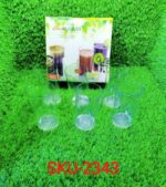 Heavy unbreakable Plastic Clear look fully Transparent Glasses Set 330ml (6pcs) - Full Detail by Nari Haat, Indian et...