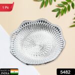 Round Traditional Multipurpose Mukhwas Serving Tray – Decorative Platters (1 Pc) - With Dupatta by Nari Haat, India...