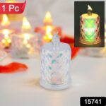 Festive Lighting for Any Occasion: 1 Pack LED Tealight Candles, Diwali - With Dupatta by Nari Haat, Indian ethnic wea...