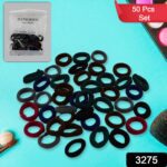 Small Ponytail Rubber Bands for Hair (Pack of 50 / Multicolour) - With Dupatta by Nari Haat, Indian ethnic wear, wome...