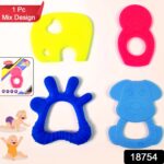Silicone Baby Teether Pack of 1 (Mix Design & Color) - With Dupatta by Nari Haat, Indian ethnic wear, women clothing,...