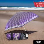 3-Fold & 5 Floor Sun Protective Solid Foldable Umbrella (1 Pc) - With Dupatta by Nari Haat, Indian ethnic wear, women...