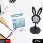 Cute Bunny Phone Stand, Angle Height Adjustable Phone Stand for Desk, Kawaii Phone Holder Desk Accessories, Easter Bu...