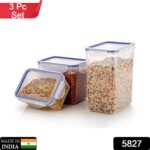 Rectangle Food Storage Containers: Airtight, Leak-Proof Lids (3-Pack, Clear ABS) - With Dupatta by Nari Haat, Indian ...