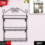 Big Wall Mounted Iron Wall Shelf with 3 Storage Racks for Kitchen - With Dupatta by Nari Haat, Indian ethnic wear, wo...