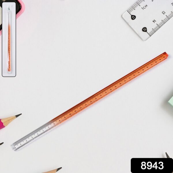 Acrylic Rulers, 30 cm Lengths, Set of Colourful Rulers Set (1 Pc) - Front View by Nari Haat, Indian ethnic wear, wome...