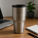 Stainless Steel Vacuum Glass Insulated Coffee Cups Double Walled Travel Mug - Front View by Nari Haat, Indian ethnic ...