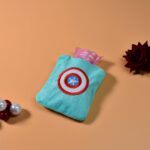Captain America Print Small Hot Water Bag with Cover for Pain Relief - Closeup Embroidery by Nari Haat, Indian ethnic...