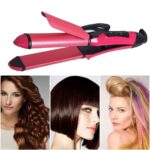 2-in-1 Hair Straightener & Curler – Heating Iron for Styling Hair & Accessories - Neckline Detail by Nari Haat, Ind...