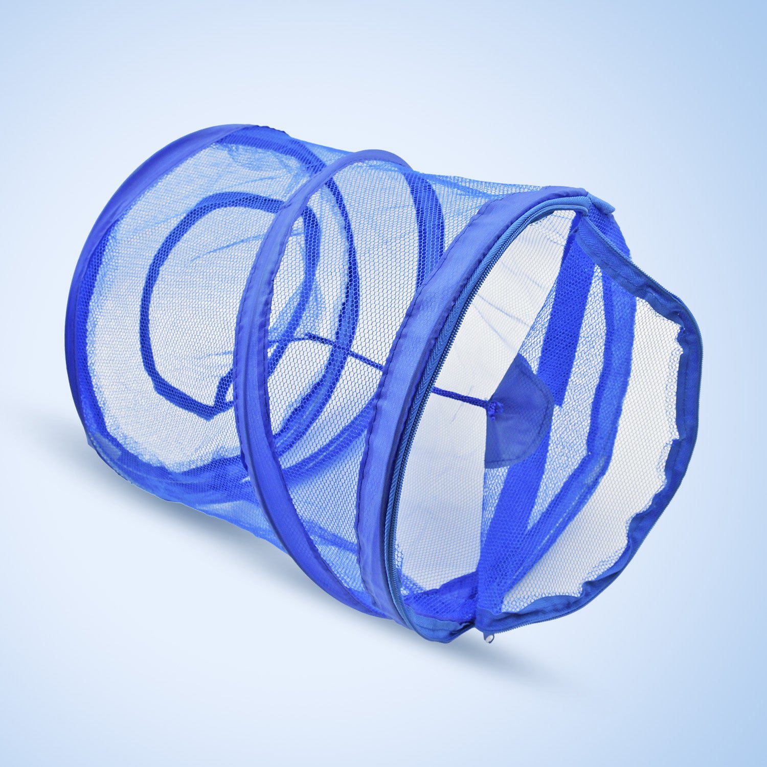 5_1aca972c-df8d-4656-86b1-3f513228ba15.jpg Mesh Up Laundry Hamper Foldable Portable Dirty Clothes Basket for Bedroom Kids Room - Front View by Nari Haat, Indian...