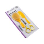 Born Baby Health Care Kit 4 in 1 Nail Clipper Brush Comb Scissors  (4 Pcs Set) - Back View by Nari Haat, Indian ethni...
