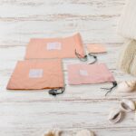 Travel Storage Bag Set – Waterproof Nylon Drawstring Organizers Clothes & (4 Pc) - Neckline Detail by Nari Haat, In...