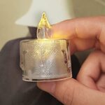 12 Pcs Flameless and Smokeless Decorative Acrylic Candles Transparent Led Tea Light Candle for Gifting, House, Diwali...