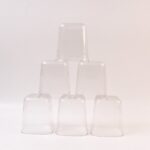 6pc Transparent Diamond Medium Serving Glass Set, Glass Set for Water, Juice etc - Sleeve Design by Nari Haat, Indian...
