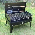 Stainless Steel Briefcase Style Barbecue Grill Toaster (Medium, Black) - Full Detail by Nari Haat, Indian ethnic wear...