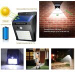 Solar Security LED Night Light for Home Outdoor / Garden Wall (Black) (30-LED Lights) - Fabric Detail by Nari Haat, I...