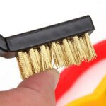 3pc Mini Wire Brush Set Brass Nylon Stainless Steel Bristles Household Cleaning Brush for Gas Stove, Smoke Machine To...