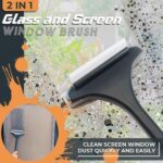2-in-1 Mesh Cleaning Brush & Wiper with Extended Handle – Window Cleaner (1 Pc) - Sleeve Design by Nari Haat, India...