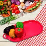 Plastic Kitchen Chopping Board with Tray