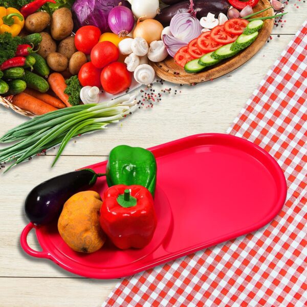 Plastic Kitchen Chopping Board with Tray